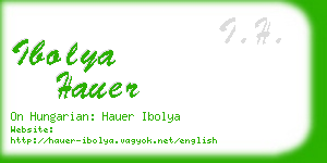 ibolya hauer business card
